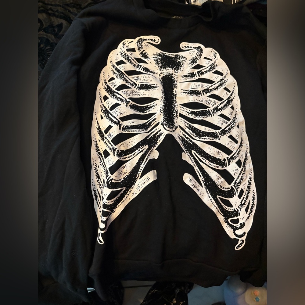 Skeletal rib cage alt sweater